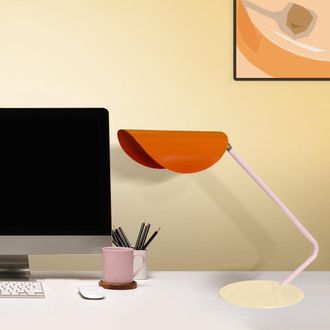 Tosel Lampe bureau metal Alt.35cm multicoldorado Pantalla: naranja