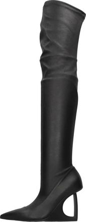 Vic Mati&eacute; Leren Cuissard Laarzen - Dames - Over de knie laarzen - Zwart - 38 1/2 EU - Leer - Schoenen