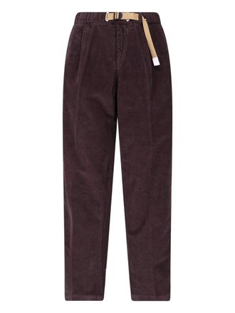 White Sand Brown Adjustable-Waist Corduroy Straight-Leg Pants