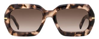 HUGO BOSS B1732GS Faceted Geometric Oversized Sunglasses - Pink
