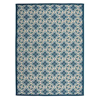 Ballard Designs Caprice Indoor/Outdoor Rug - Blue, 111 x 211 - Ballard Designs