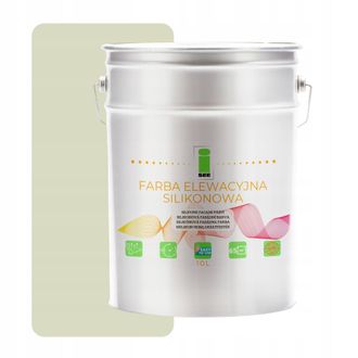OEM Pintura De Silicona Para Fachadas, Blanca, Verde Claro, Tono Verde, 10 L