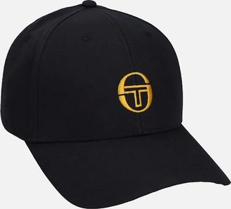 Sergio Tacchini Mens Sergio Tacchini Marz Classic 6 Panel Strapback Cap Black/Old Gold - Size: ONE size