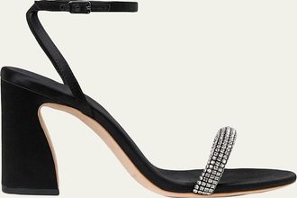 Loeffler Randall 90mm Malia Embellished Satin Curve Sandals