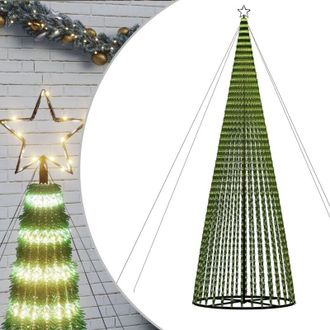 vidaXL Vidaxl - Rbol De Navidad Led 1544 Leds Blanco C&aacute;lido 500 Cm