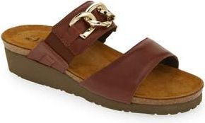 Naot Victoria Wedge Slide Sandal in Chestnut Leather at Nordstrom Rack, Size 11Us / 42Eu