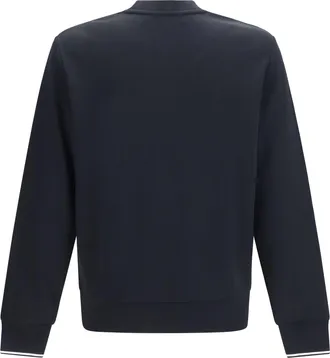 Fred Perry Mens Crewneck Sweatshirt With Logo Black Cotton Sweatshirts Sweater