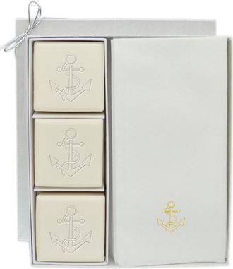 Carved Solutions Eco-Luxury Anchor 15Pc Soap & Towel Set