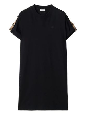 Burberry Abito con design T-shirt - Nero