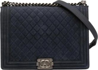 Chanel Pre-owned Large Boy Flap Bag - - Pre-owned - Donna - Blu - ONE SIZE