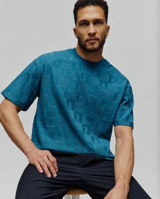 Psycho Bunny Mens Dustin Oversized Tee 406 MALLARD BLUE / XXL