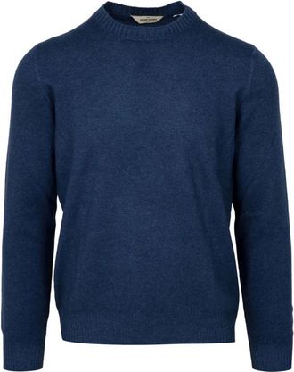 Gran Sasso Ronde Hals Truien - Heren - Ronde hals truien - Blauw - S - Wol - Truien & Vesten