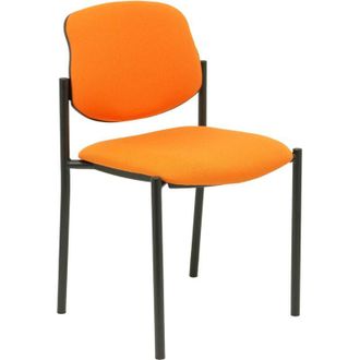 Piqueras y Crespo Silla Fija Styl Bali Naranja Chasis Negro