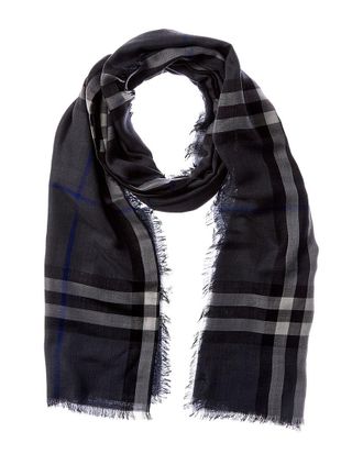 Burberry Check Wool & Silk-Blend Scarf