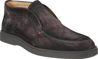 Santoni Dragon Hand-Stitched Suede Ankle Boots