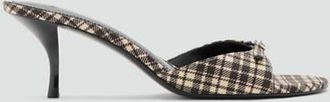Mango Sandali tacco kitten quadri vaniglia - Donna - 36 - MANGO