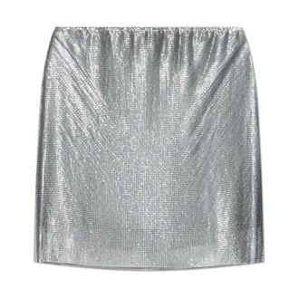 Versace Short Skirts, female, Gray, Size: 2XS Sequin Skirt