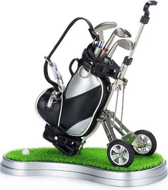 OEM Portal&aacute;pices Con Forma De Pelota De Golf, Accesorio De Escritorio, Regalo De Golf Para Hombre, Decoraci&oacute;n De Oficina Para Golfistas, Con Bol&iacute;grafo