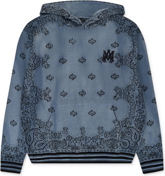 Amiri Blue Bandana Basketball Hoodie