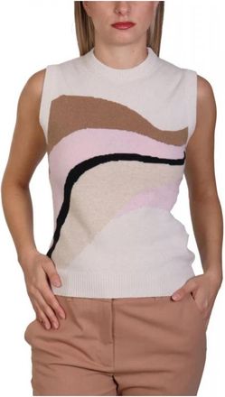 Marella Jassen > Gilet - Dames - Ronde hals truien - Veelkleurig - M - Truien & Vesten