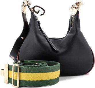 Gucci Borsa a spalla Attache piccola in pelle con tracolla - Nero