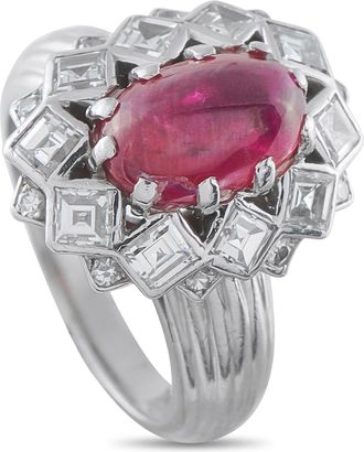 Mauboussin Platinum 1.30ct Diamond and Ruby Ring MB31-121525