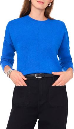 Vince Camuto Exposed Seam Crewneck Sweater in Bright Blue at Nordstrom, Size Large