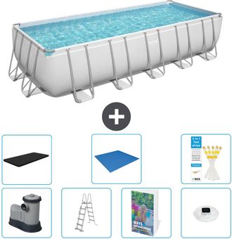 Bestway Piscina Bestway Power Steel Rectangular - 640x274x132 Cm - 8-piezas S596