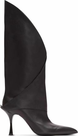 Balmain Twist hakken leren laarzen - Dames - Laarzen met Hak - Zwart - 38 EU - Leer - Schoenen