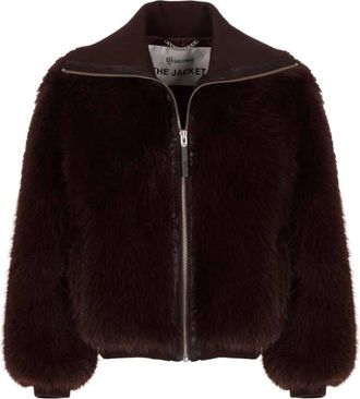 Giacomo Fur Jacket - Dames - Jassen - Bruin - Maat: XS Leer