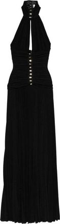 Elisabetta Franchi Halterneck Pleated Maxi Dress