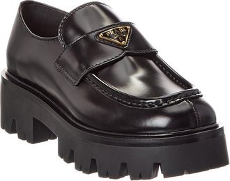 Prada Brushed Leather Loafer
