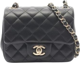 Chanel Pre-owned Vintage Mini Bag - Dames - Vintage Mini Tas - Zwart - ONE Size - Leer - Vintage
