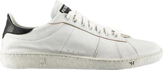 Patrizia Pepe Schoenen, Dames, Wit, 39 EU, Leer, Leren sneakers met rubberen zool