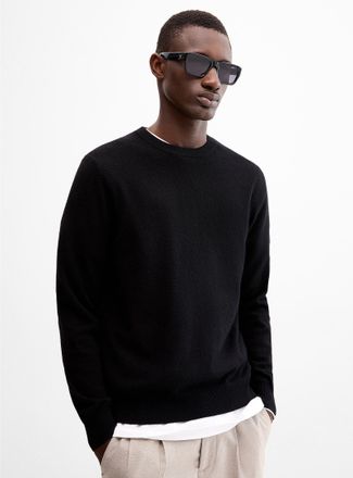 Le 31 Mens Pure cashmere crew-neck sweater