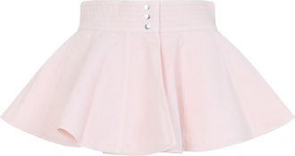 Alaia Peplum Belt Tinted Denim Skirt