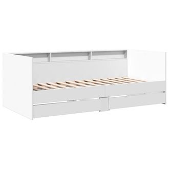 Berkfield Home Versatile Daybed with Drawers without Mattress White 90x200 cm