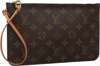 Louis Vuitton Neverfull Pochette Monogram Canvas Brown Canvas Bag (Pre-Owned)