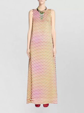 Dries Van Noten floor length sleeveless dress back tie