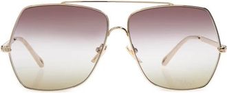 Chlo&eacute; Zonnebril - Dames - Zonnebrillen - Geel - 62 MM - Accessoires