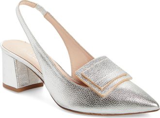 Bells & Becks Luna Slingback Pump in Silver at Nordstrom, Size 36.5