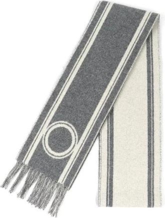Herm&egrave;s Pre-owned Bande de Repo Cashmere Sjaal - Heren - Vintage Accessoires - Grijs - ONE Size - Kasjmier - Vintage