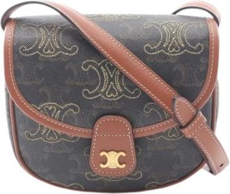 Celine Pre-owned Cross Body Bags, female, Brown, Size: ONE SIZE Pre-owned Vintage Canvas Crossbody Bag