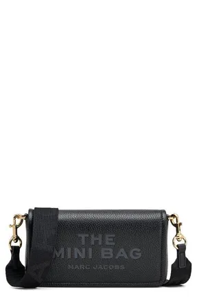 Marc Jacobs The Mini Leather Crossbody Bag in Black at Nordstrom