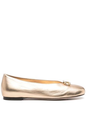 Valentino Garavani VLogo Signature ballerina shoes - Gold