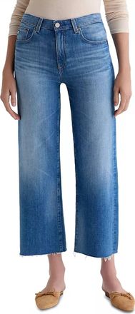 AG - Adriano Goldschmied Saige Mid Rise Wide Leg Crop Jeans In 13 Years Allure