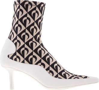 Jimmy Choo London x Marine Serre Printed Ankle Boots, Brand Size 34 ( US Size 4 )