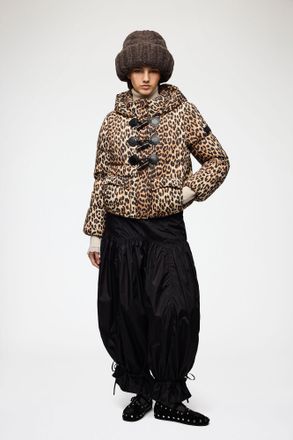 Ganni Brown XXL Beanie in Cable Knit