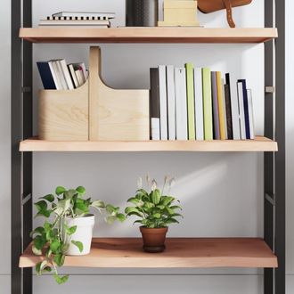 vidaXL Vidaxl - Estante De Pared Madera Maciza Roble Sin Tratar 100x40x(2-4) Cm