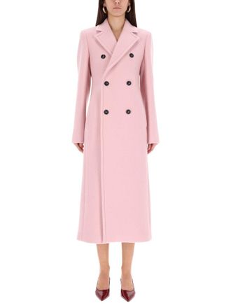 Sportmax Tailored Double-Breasted Virgin Wool Coat